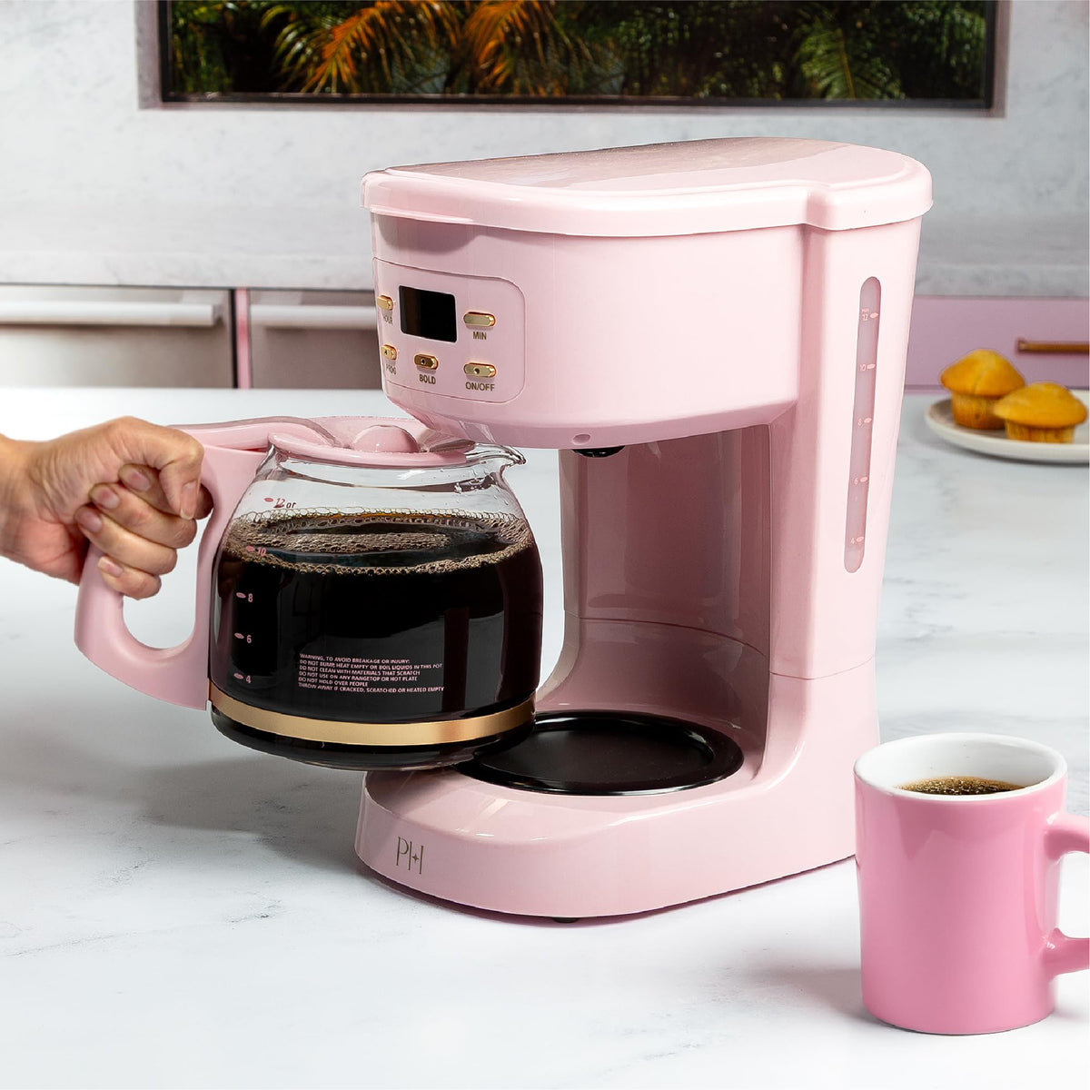 12-Cup Programmable Drip Coffee Maker with Glass Carafe Z651760