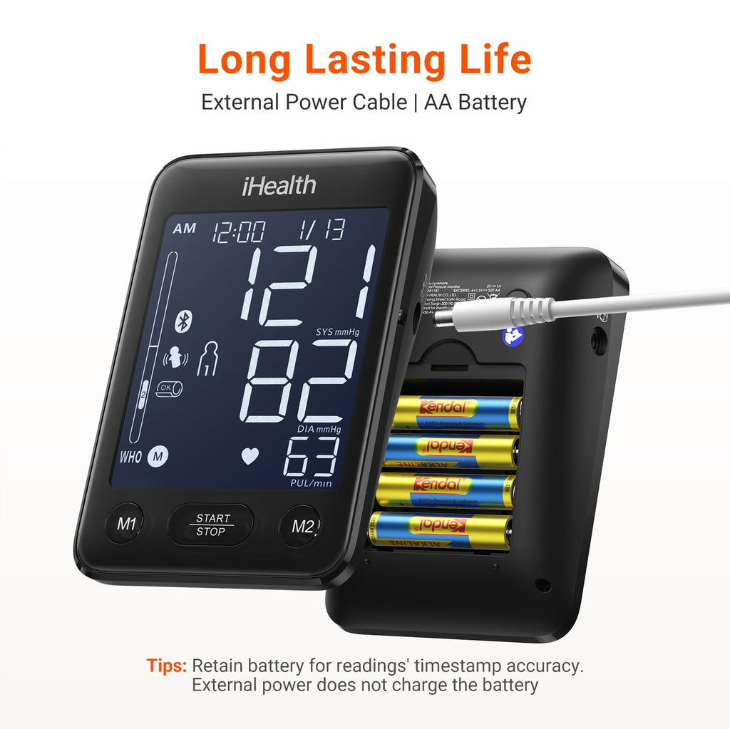Bluetooth Upper Arm Blood Pressure Monitor with Large Cuff D1230