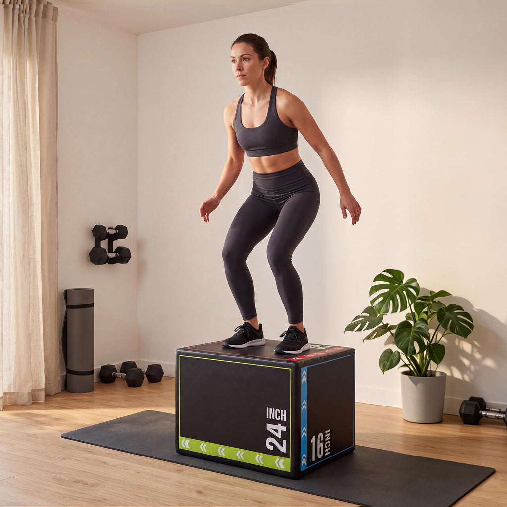 3 in 1 Plyometric Jump Box with Non-Slip Surface S48393