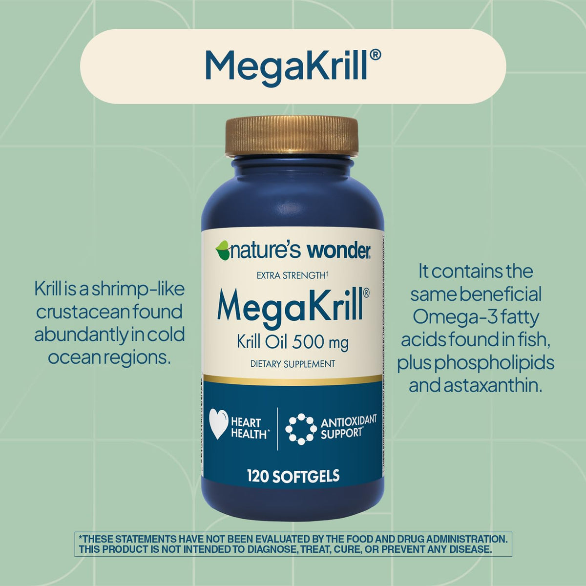 Krill Oil 500mg EPA & DHA 120 Softgels Q67064