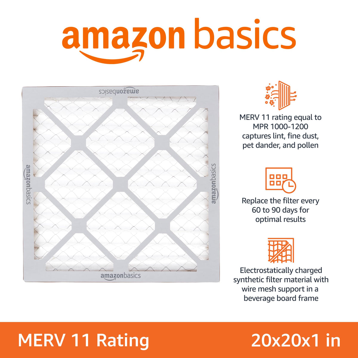 20x20x1 Air Filter 6-Pack MERV 11 K772