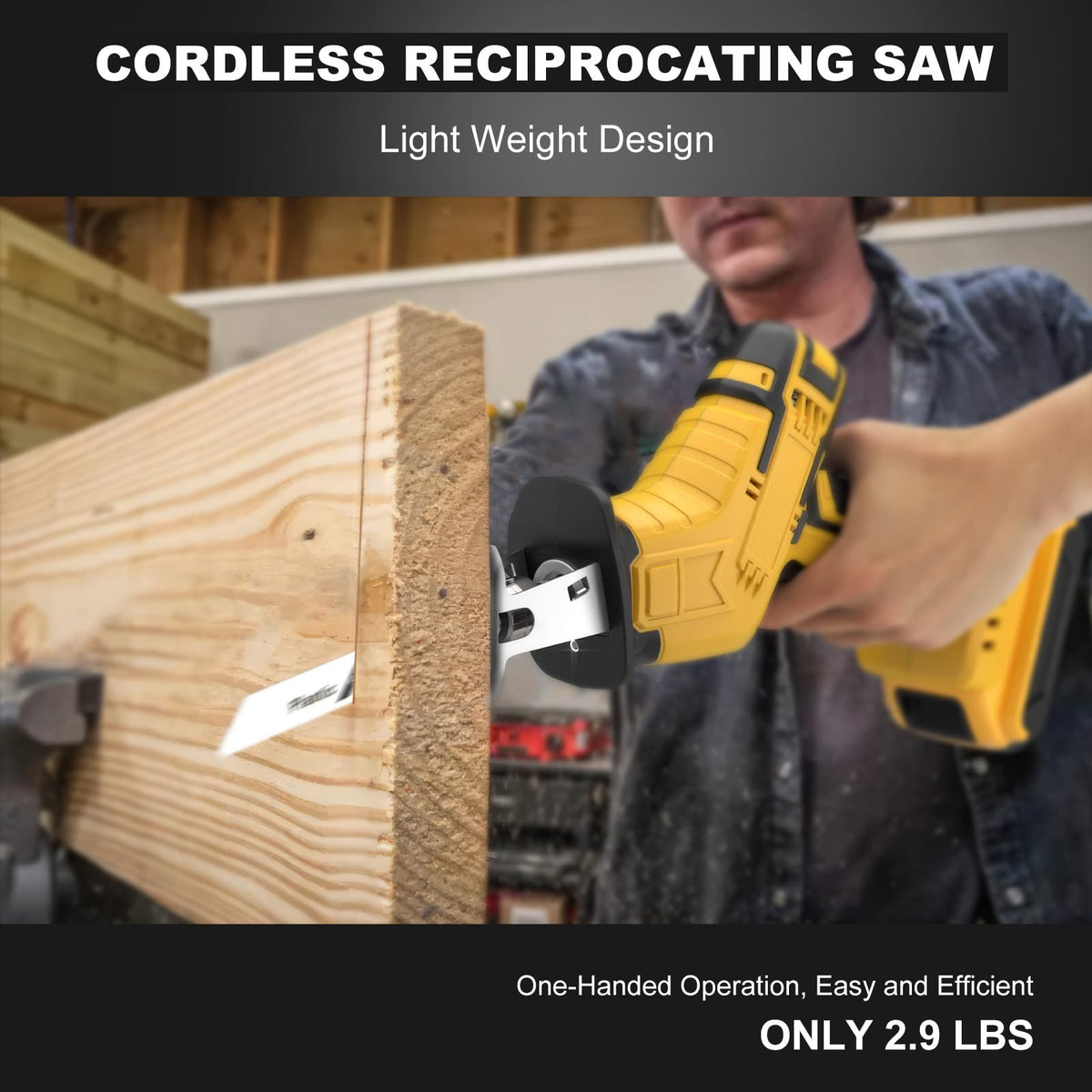 Cordless Reciprocating Saw 150W Variable Speed with 4 Saw Blades B276