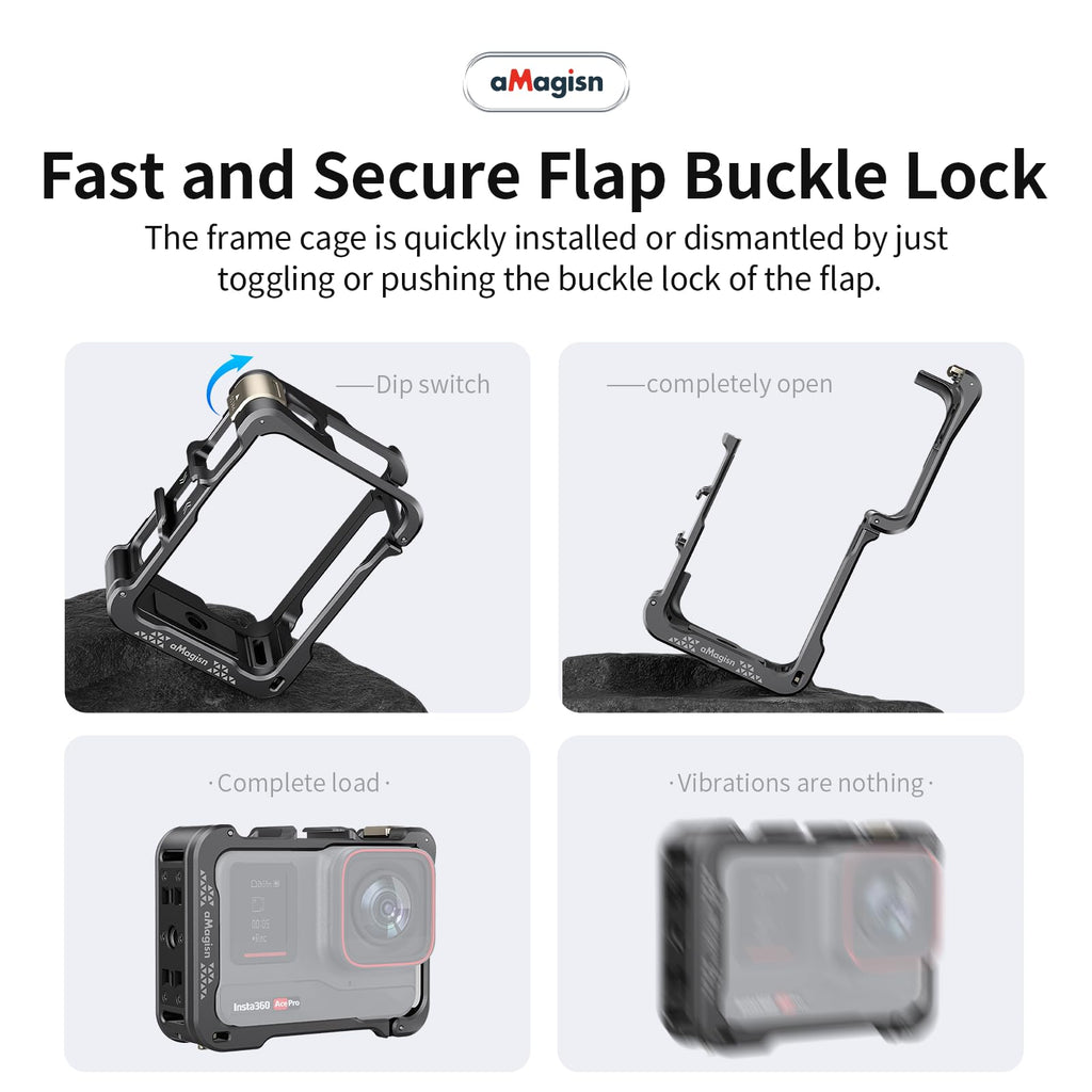 Aluminum Metal Frame Cage Case Bag with Silicone Lens Cap Screen Protector Camera Accessories Kit H528304