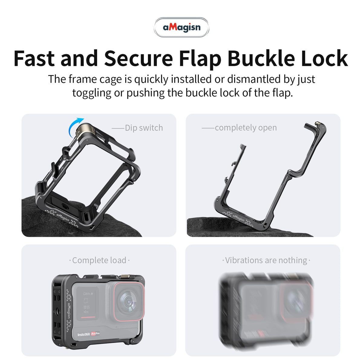 Aluminum Metal Frame Cage Case Bag with Silicone Lens Cap Screen Protector Camera Accessories Kit H528304