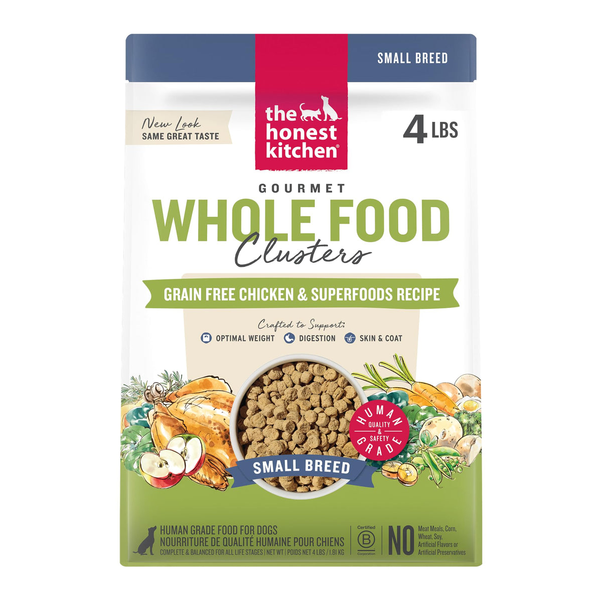 Grain Free Chicken Dry Dog Food, 4 lb Bag L48394