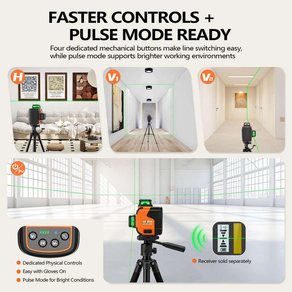 3x360° Self Leveling Laser Level with Tripod Y6181