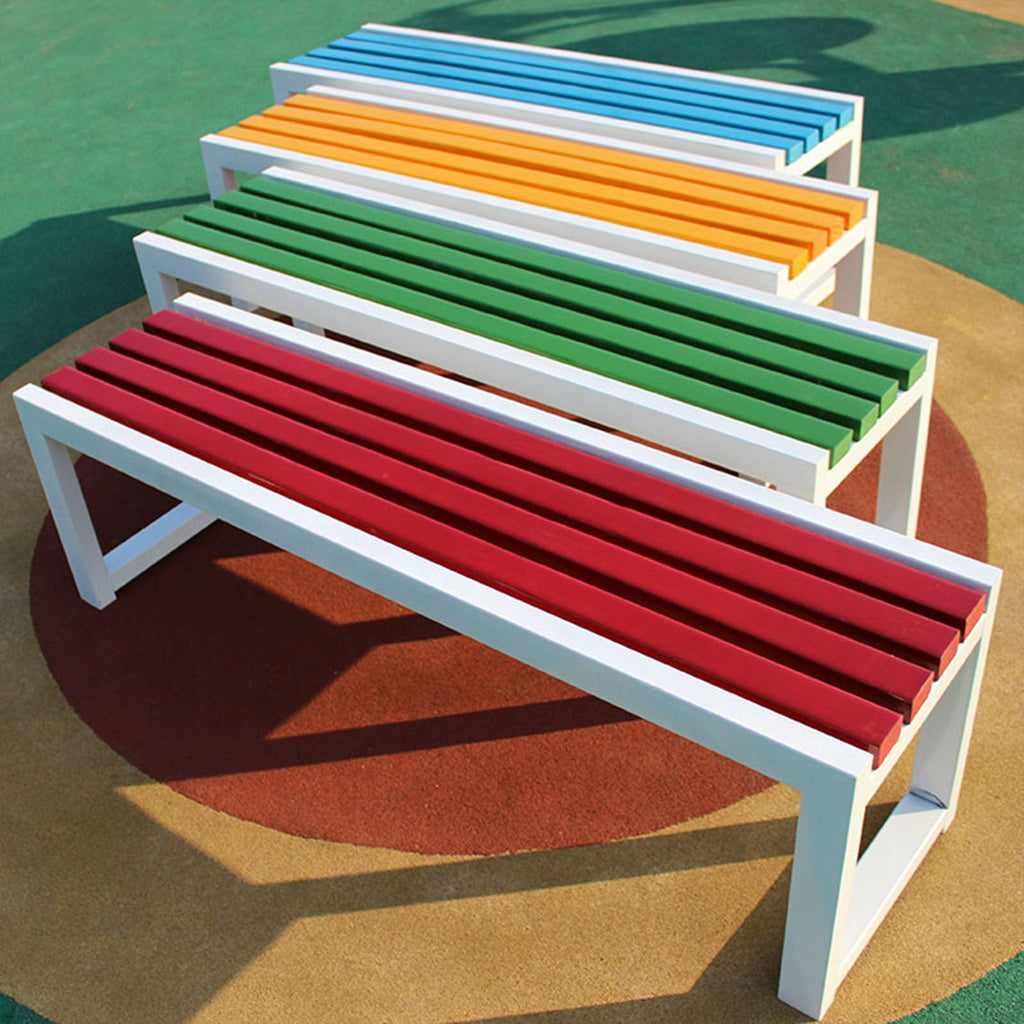 Weatherproof Metal Garden Bench 150 × 40 × 45 cm B148588