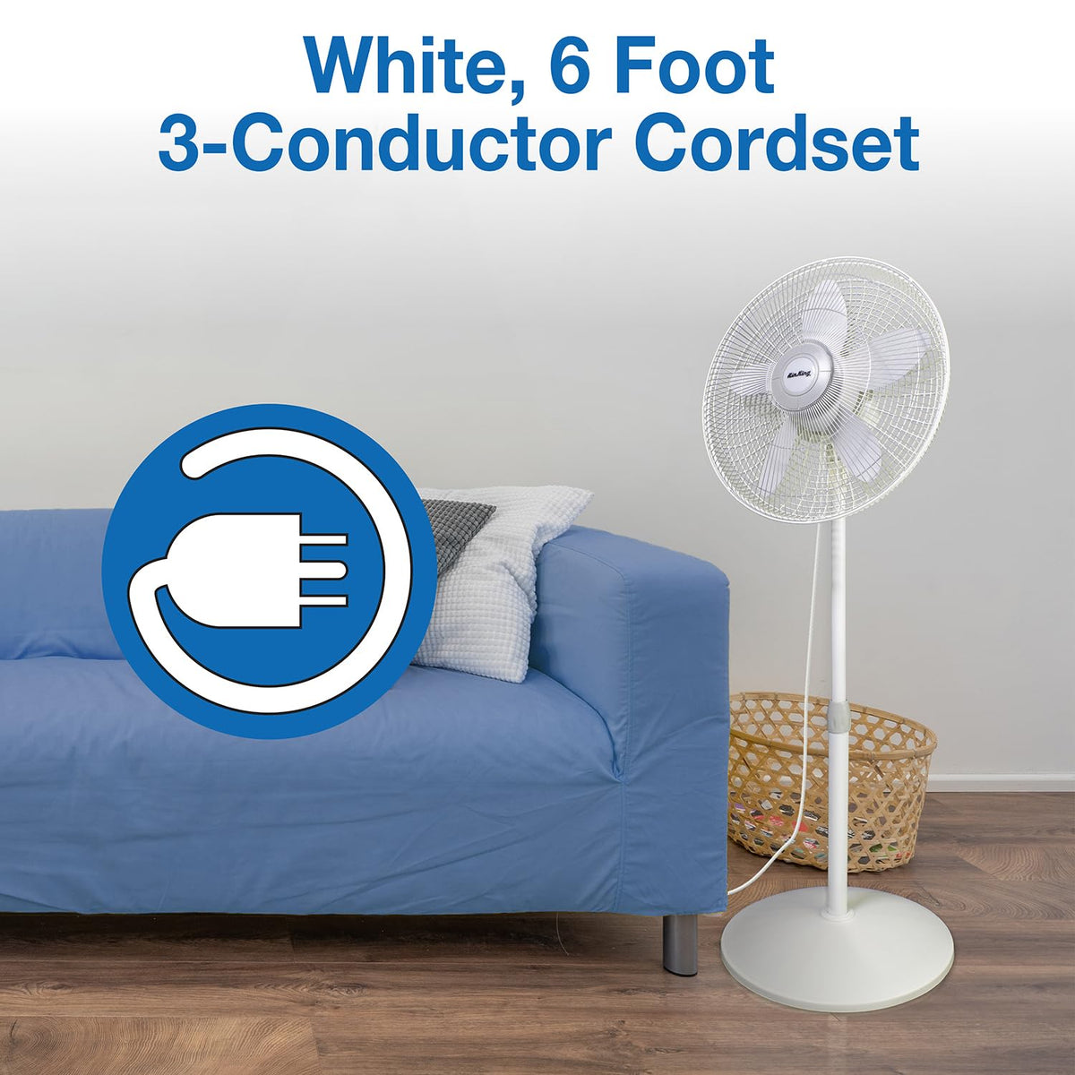18-Inch 3-Speed Oscillating Pedestal Fan H988734