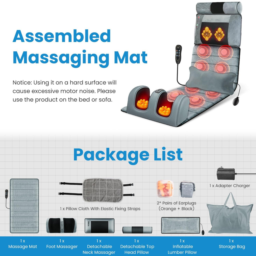 Full Body Massage Mat with Heat U54581