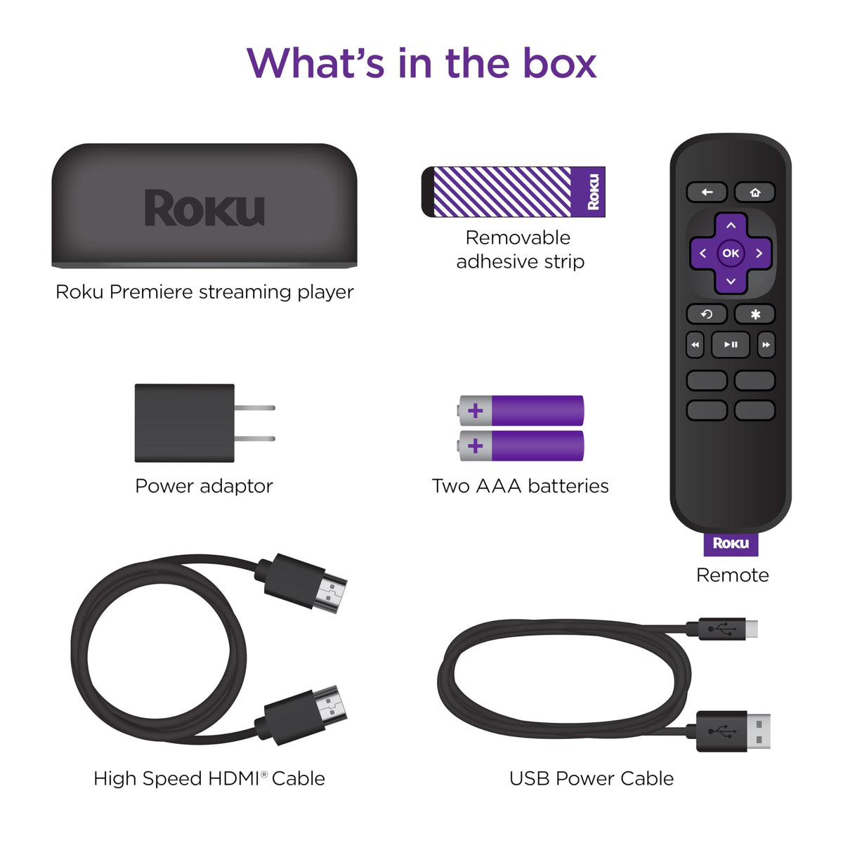 4K HDR Streaming Media Player with HDMI Cable U693851
