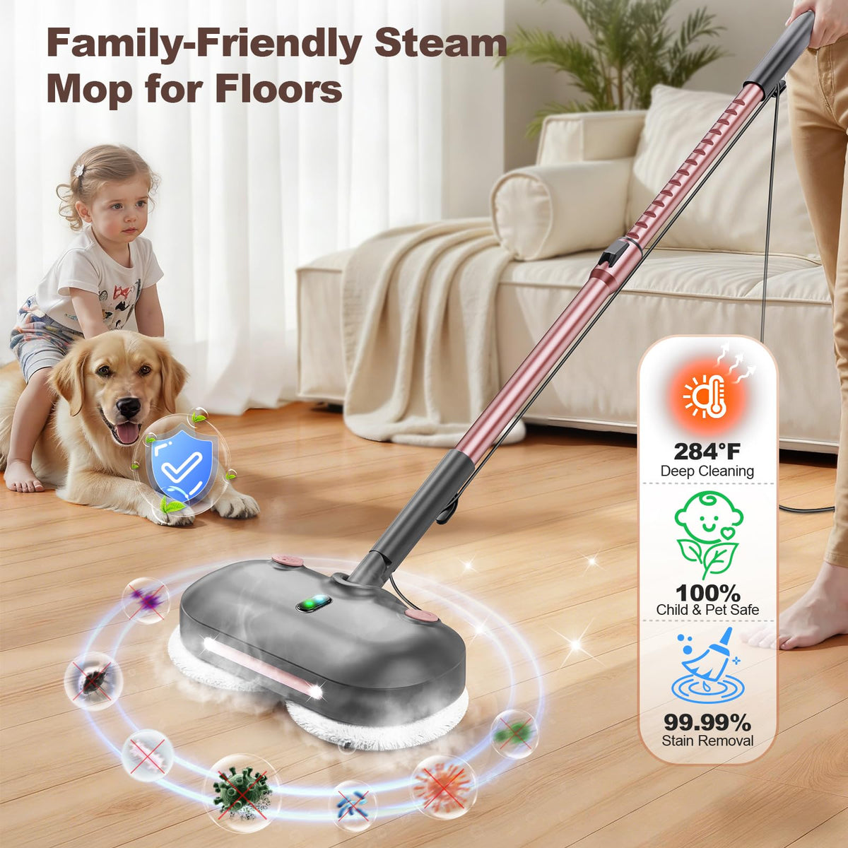 Steam Mop with Rotating Pads U33291