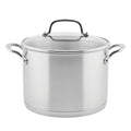 Stainless Steel 3-Ply Base Induction Stock Pot with Lid, 8-Quart X63052