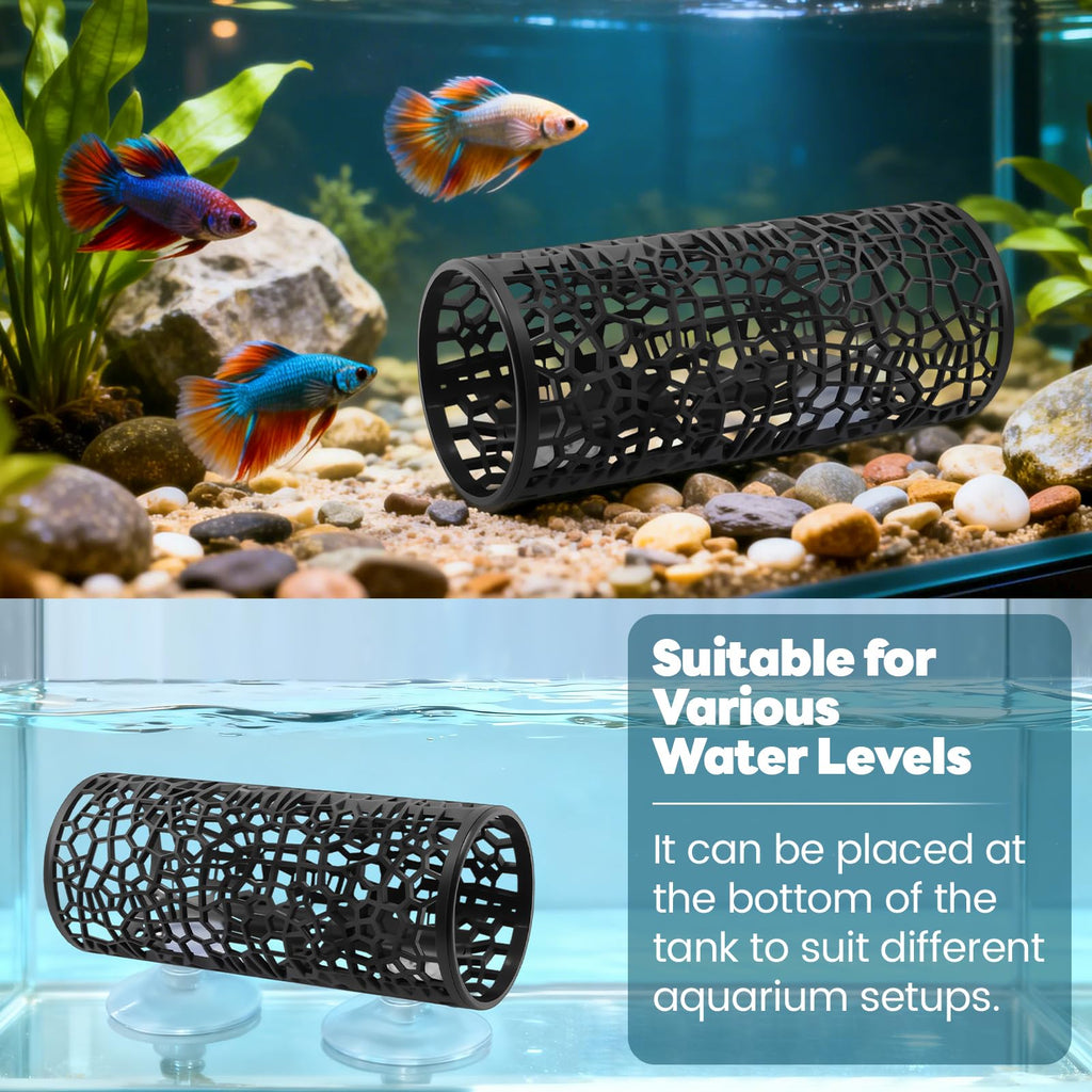 Betta Fish Tunnel Hammock Mirror Floating Ball 2 Training Ring Toys I9460