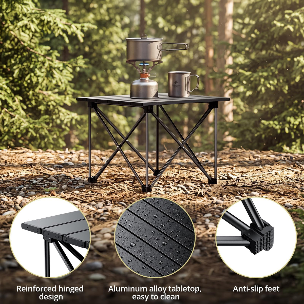 Small Ultralight Aluminum Folding Camping Table R4431
