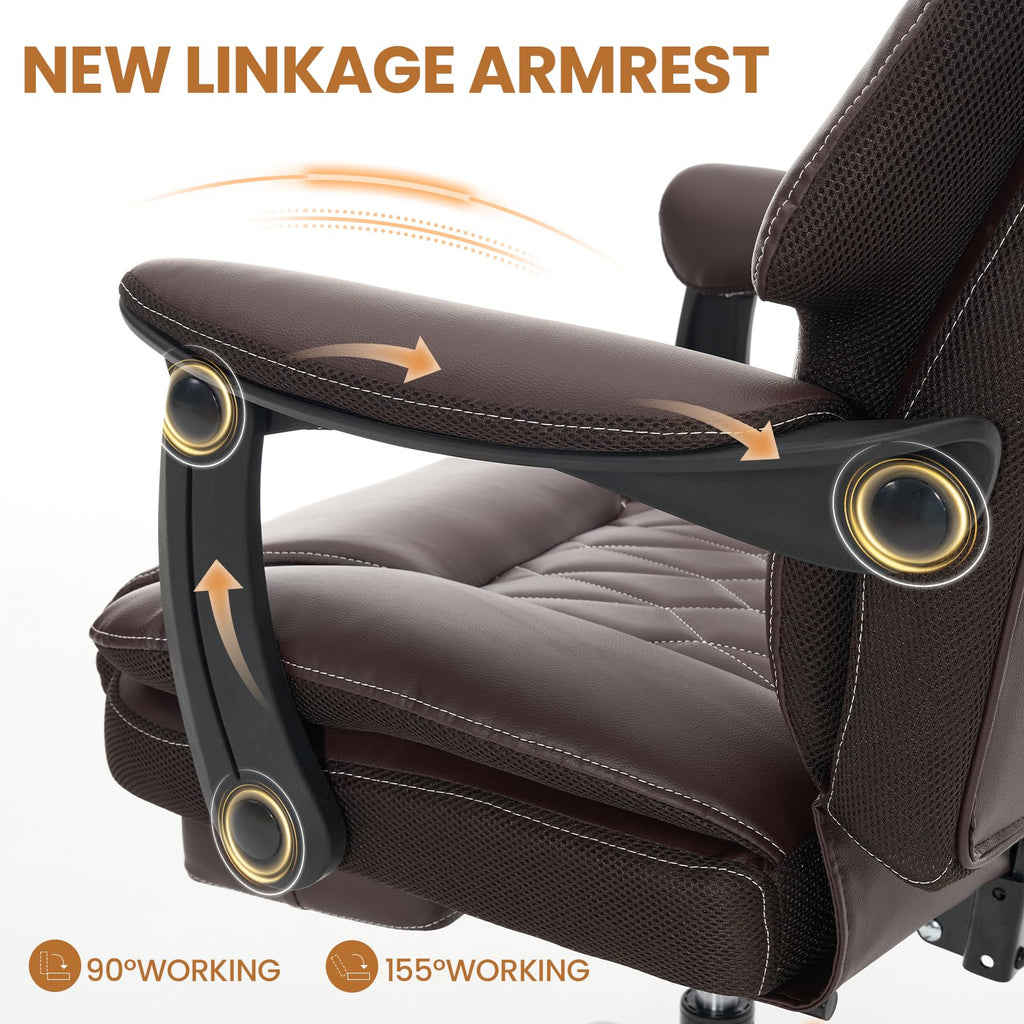 500lbs Big and Tall Office Chair with Footrest G752865