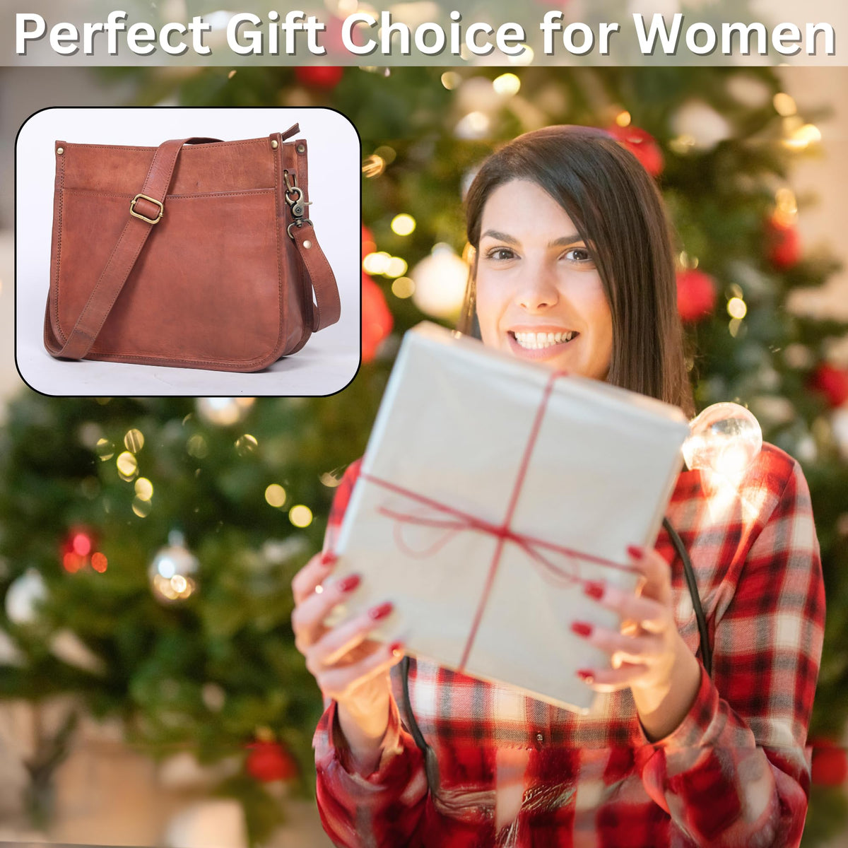 Genuine Leather Crossbody Purse I9972