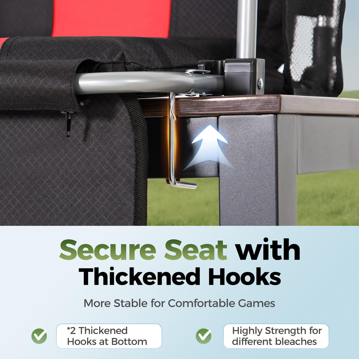 Extra Wide Padded Stadium Seats with Back Support J793667
