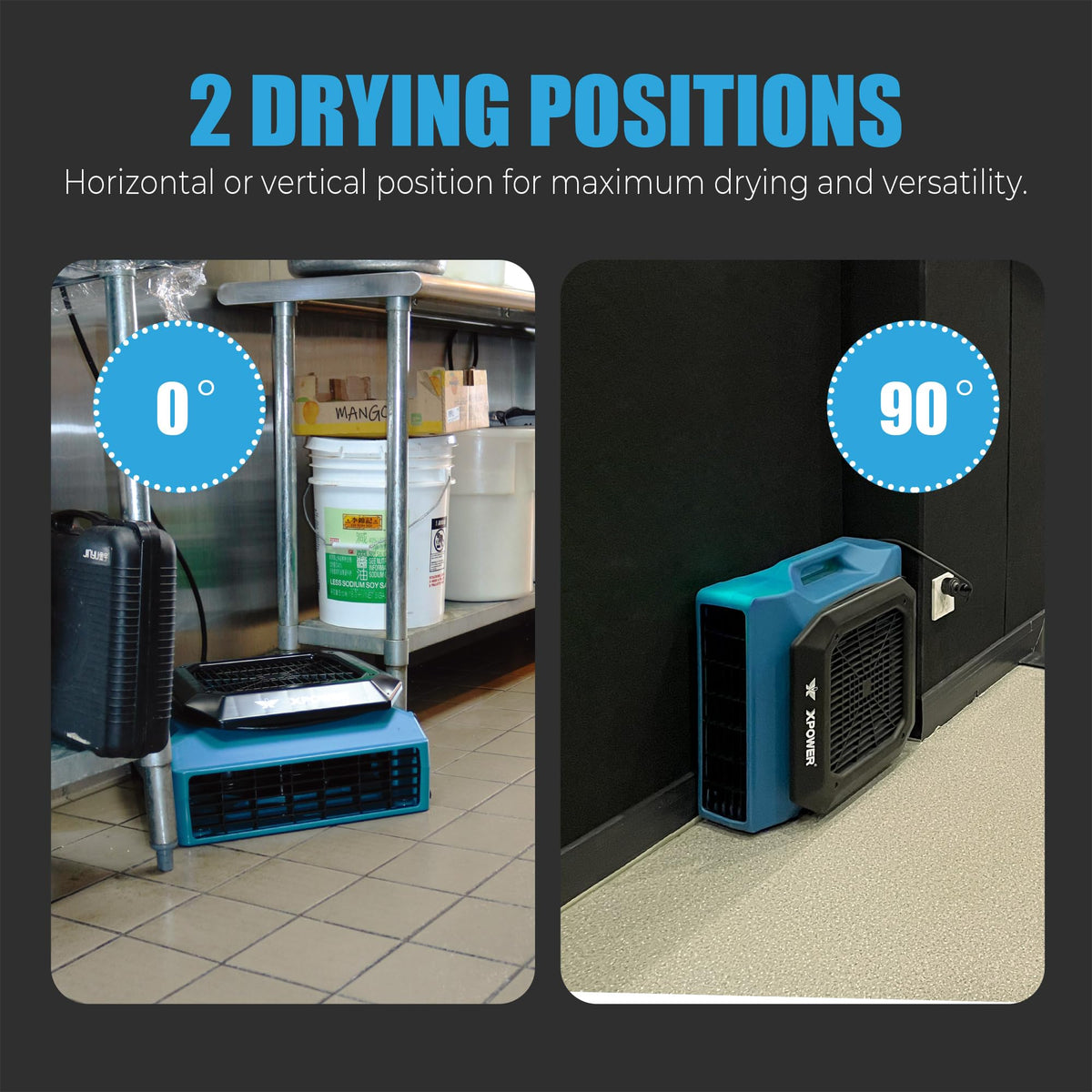 1/3HP 1050 CFM Air Mover Carpet Dryer Floor Fan F886