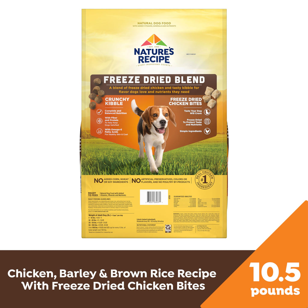 Freeze Dried Dry Dog Food 10.5 lb Bag O83280