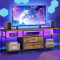 TV Stand with Power Outlet and LED Light A2585