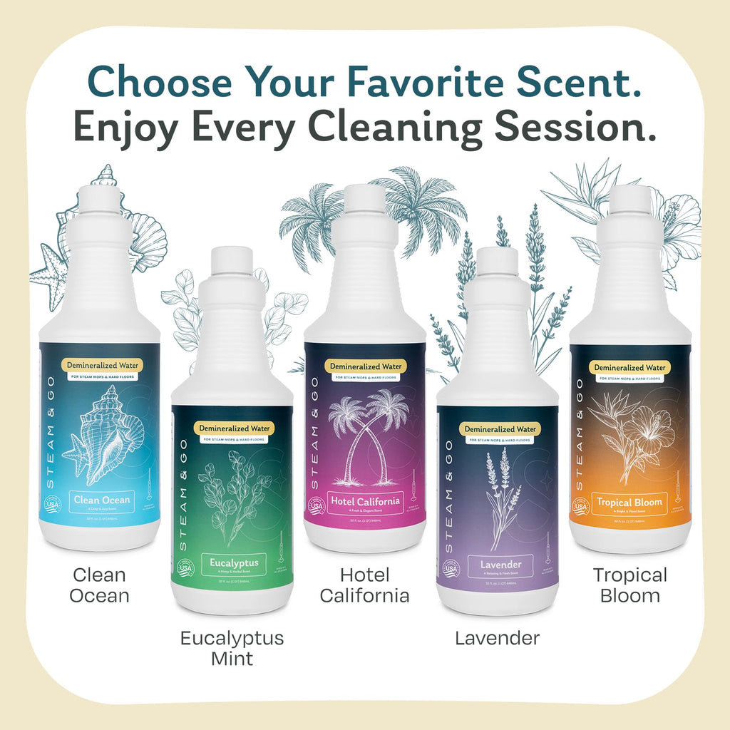 Demineralized Water for Steam Mop, Eucalyptus Mint, 32 oz U251