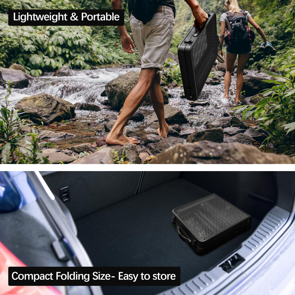 Portable Small Folding Metal Camping Table 23” x 15” K324