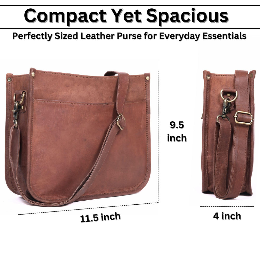 Genuine Leather Crossbody Purse I9972