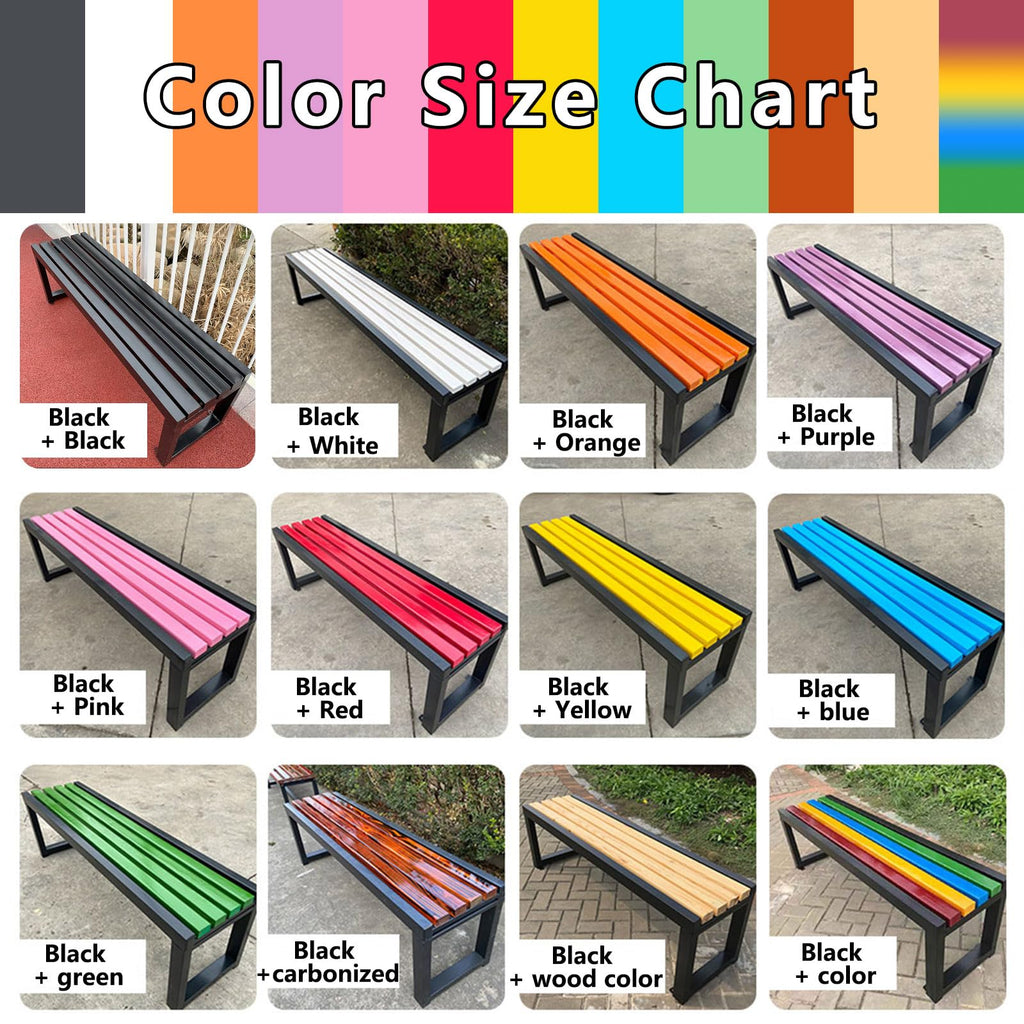 Weatherproof Metal Garden Bench 150 × 40 × 45 cm B148588