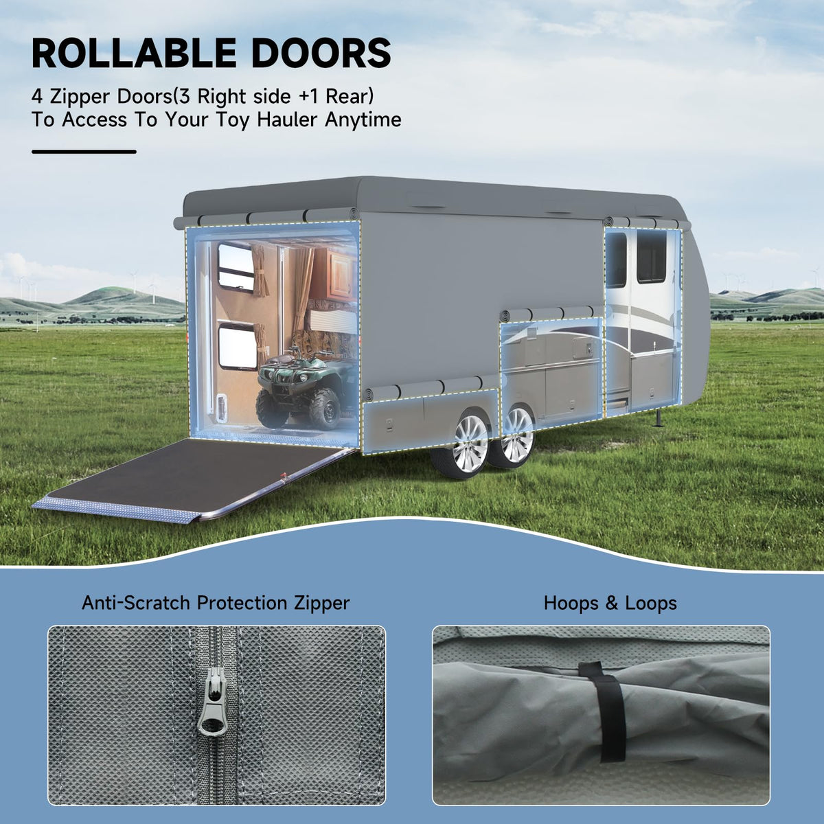 7 Layers Heavy Duty RV Trailer Cover Fits 14'-16' R957157