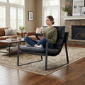 Black PU Leather Accent Armchair S11685