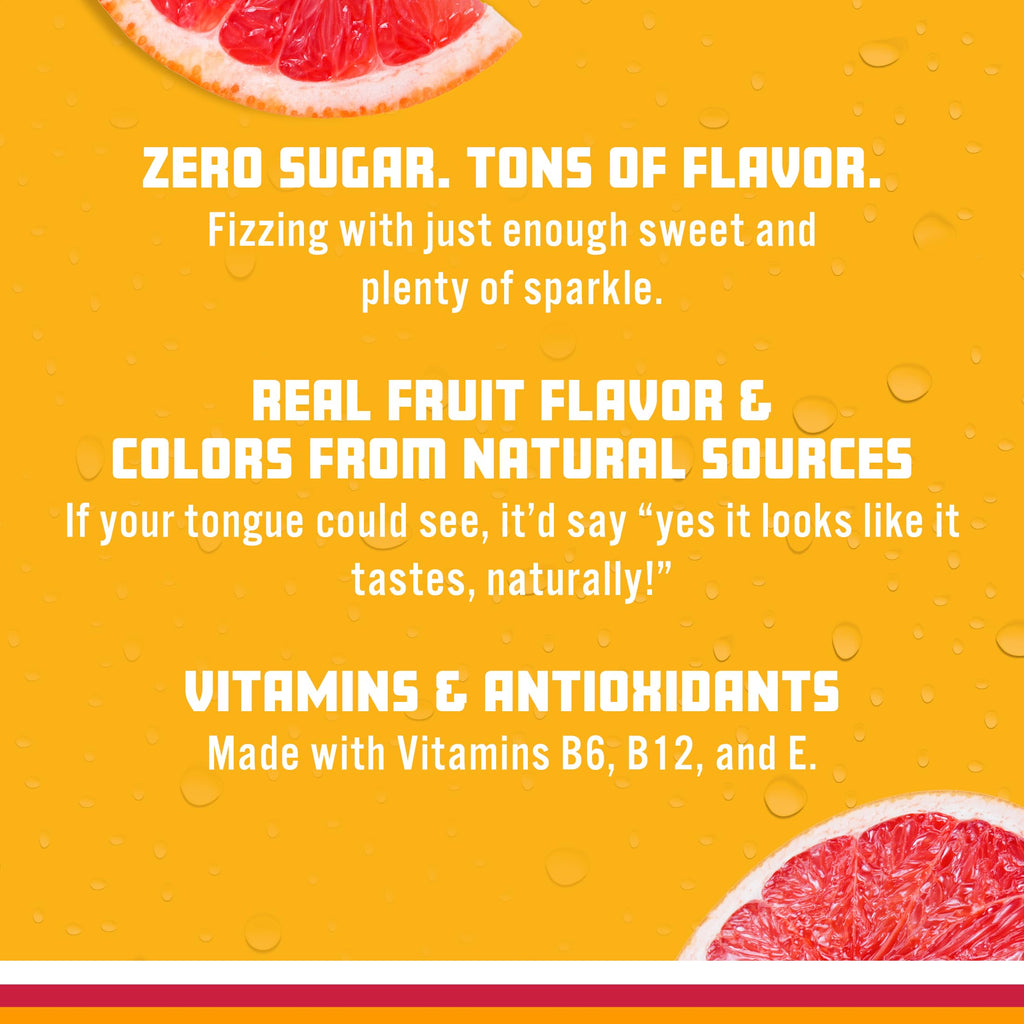 Pink Grapefruit Sparkling Water 17 fl oz Bottles Pack of 12 Z102490