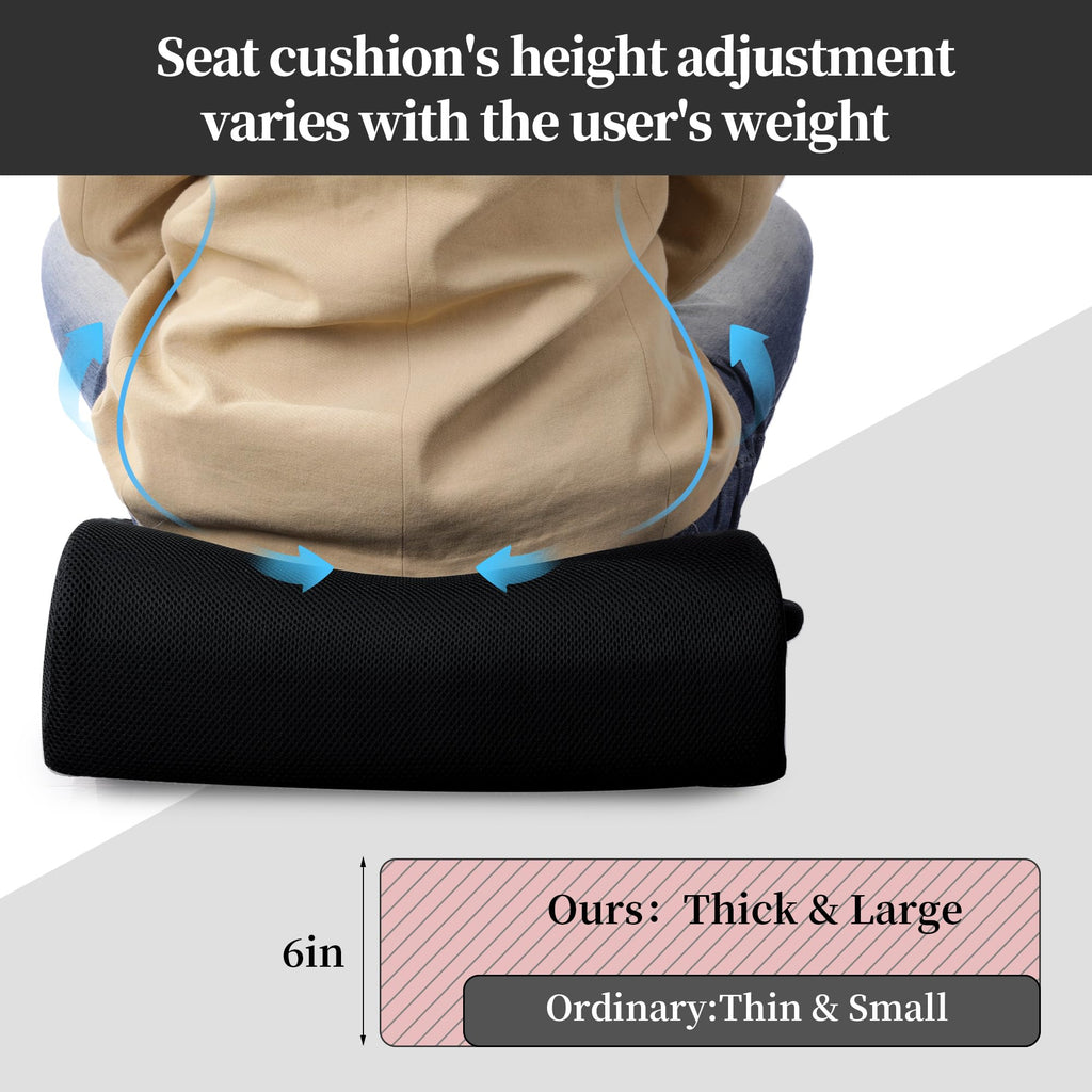 Extra Thick Memory Foam Chair Cushion with Carry Handle I2465