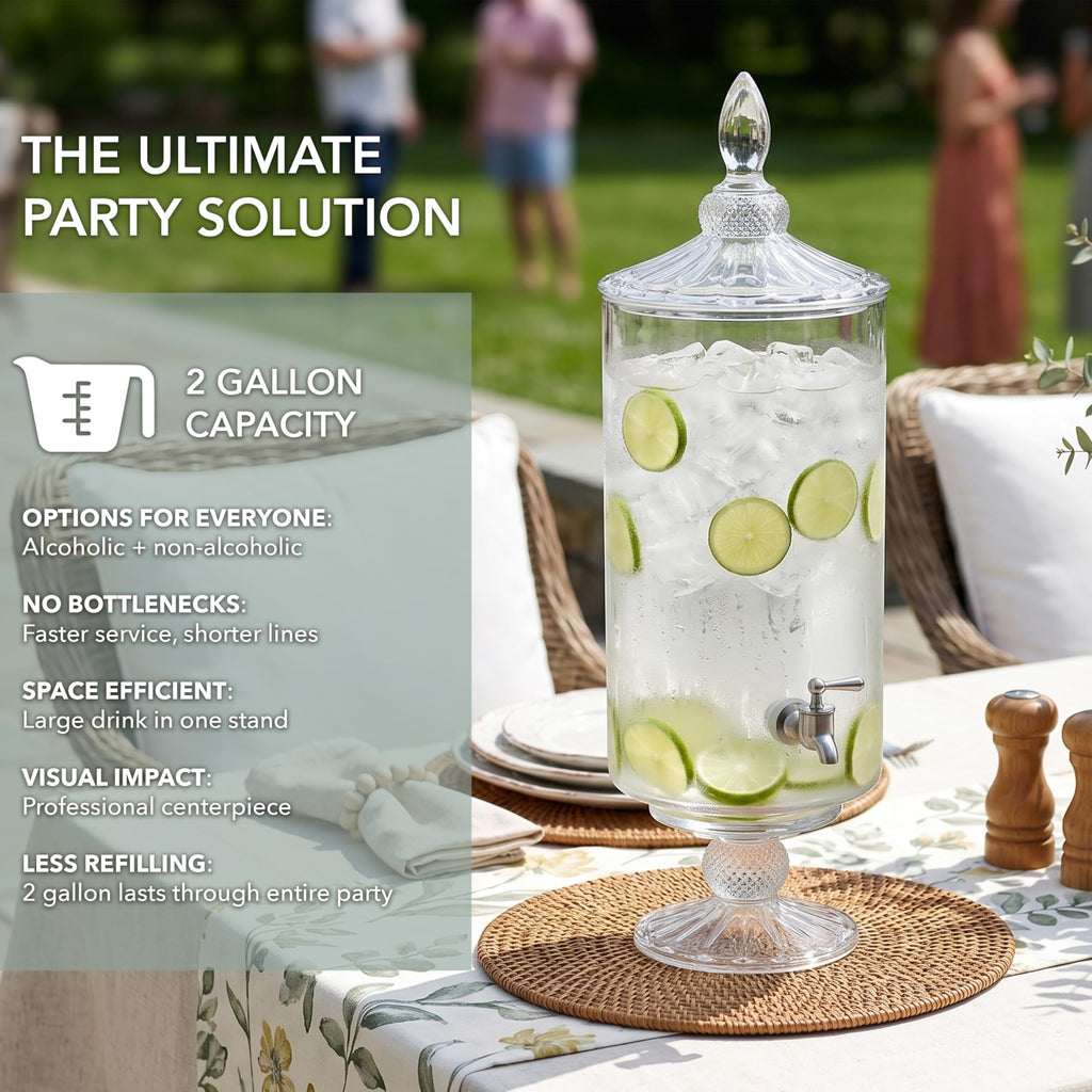Glass Beverage Dispenser 2 Gal T5850