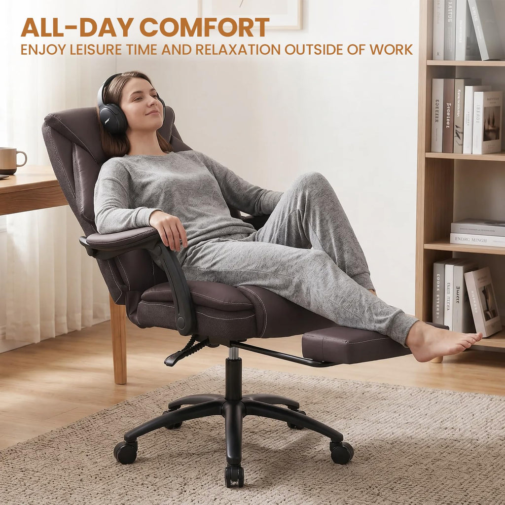 500lbs Big and Tall Office Chair with Footrest G752865