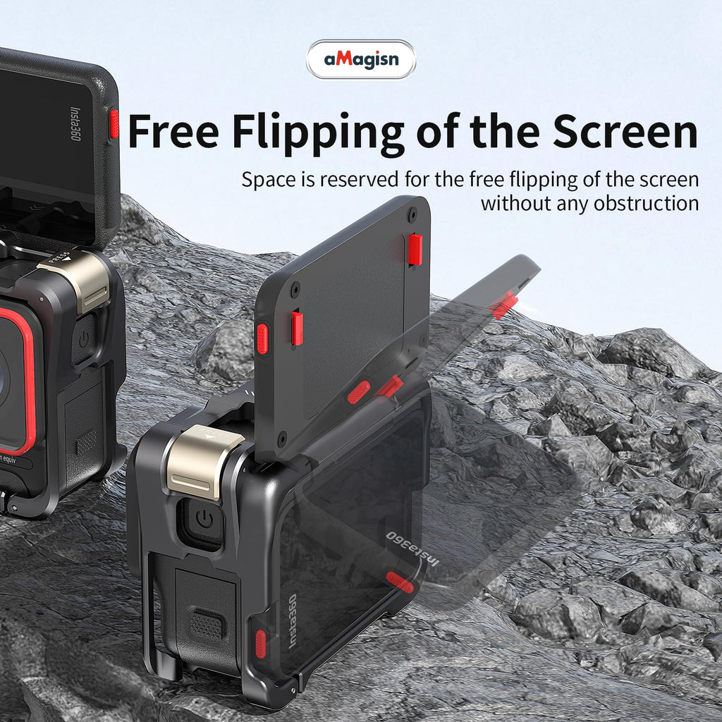 Aluminum Metal Frame Cage Case Bag with Silicone Lens Cap Screen Protector Camera Accessories Kit H528304