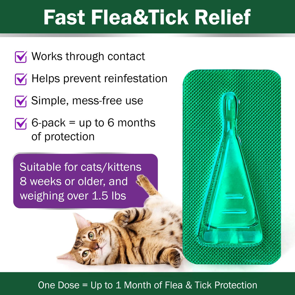 Cat Flea and Tick Prevention 6-Month Supply P95147