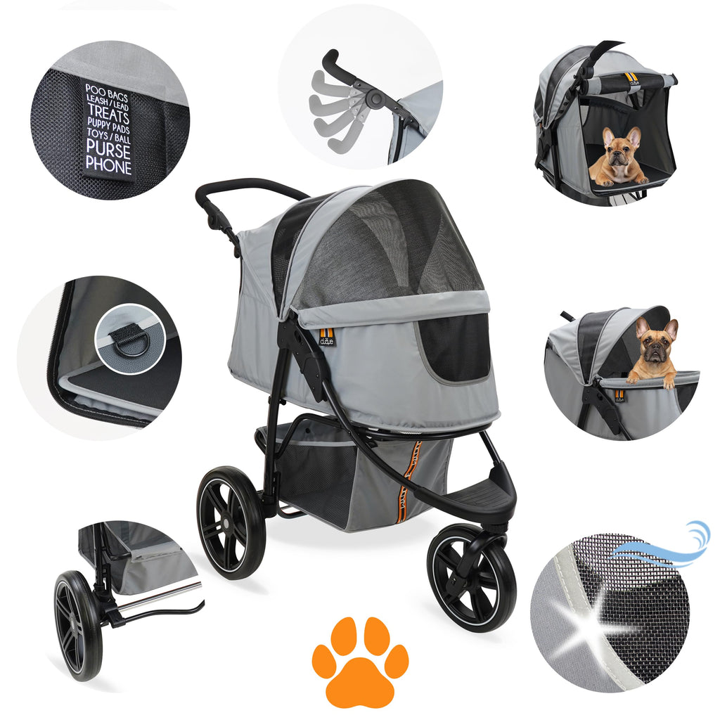 Dog & Pet Buggy, Holds up to 32 kg, Easy Fold E9084