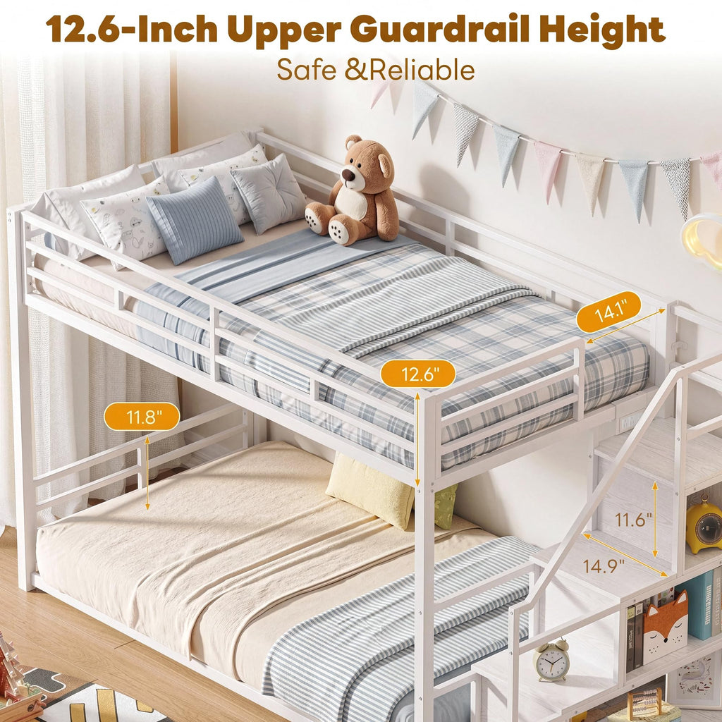 Twin Over Twin Bunk Bed with Stairs M170063
