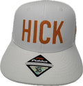 White Snapback Cap with Orange Embroidery S478955