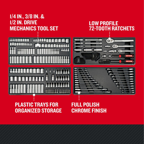 298 Piece Hand Tool and Socket Set SAE/Metric M52234