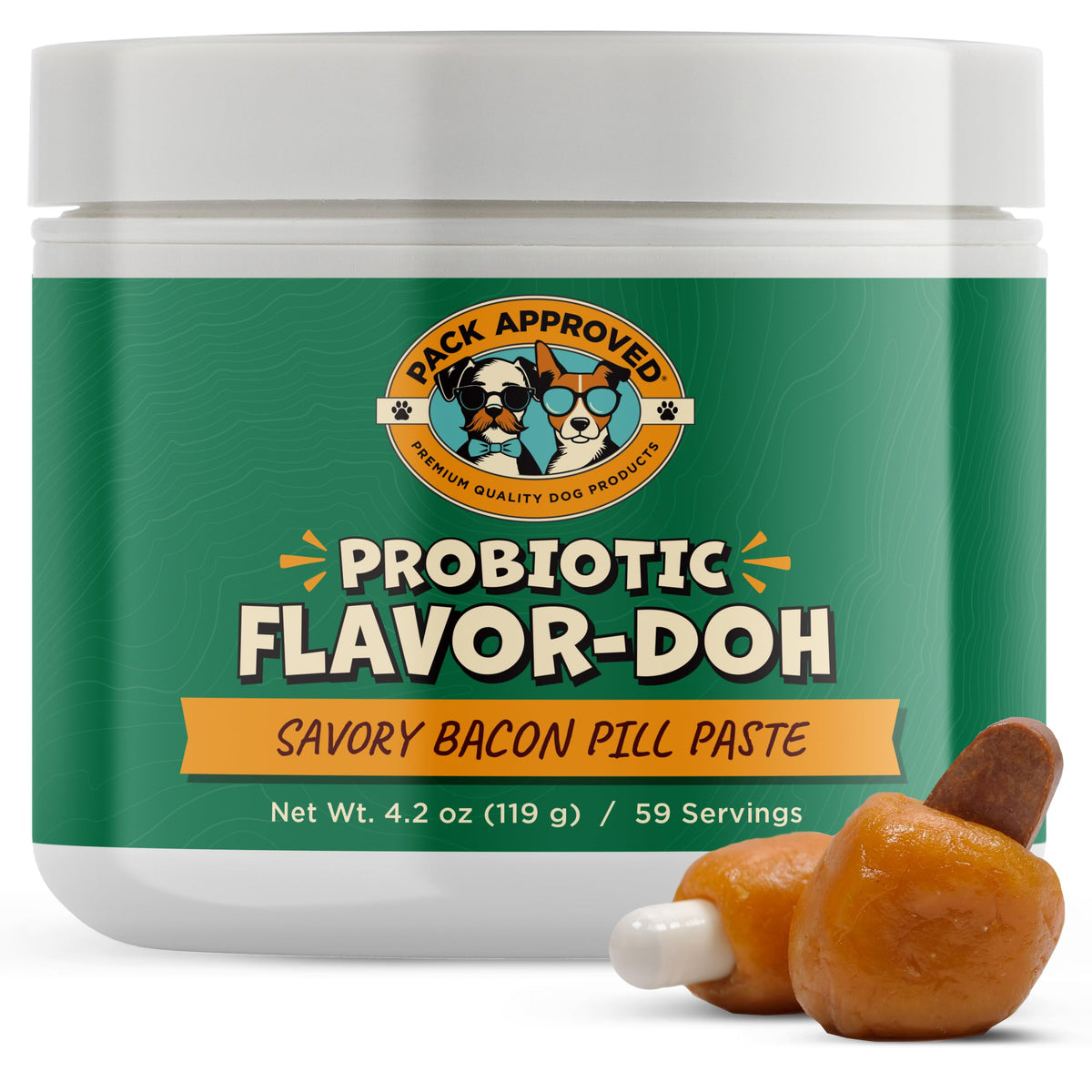 Probiotic Bacon Pill Wrap for Dogs 4.2oz K1425