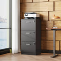 3 Drawer Wood File Cabinet with Lock D9505