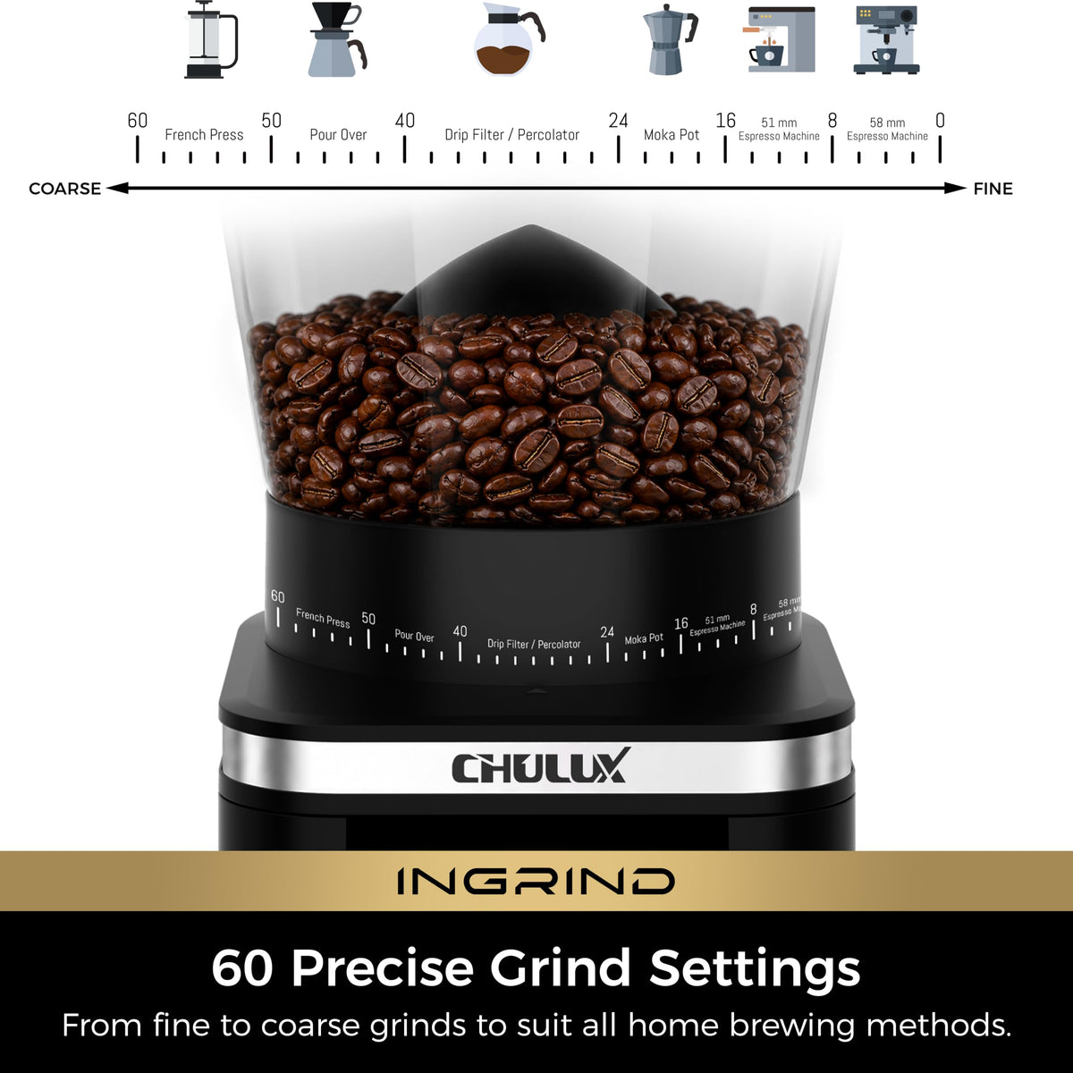 Espresso Machine with Conical Burr Coffee Grinder F262