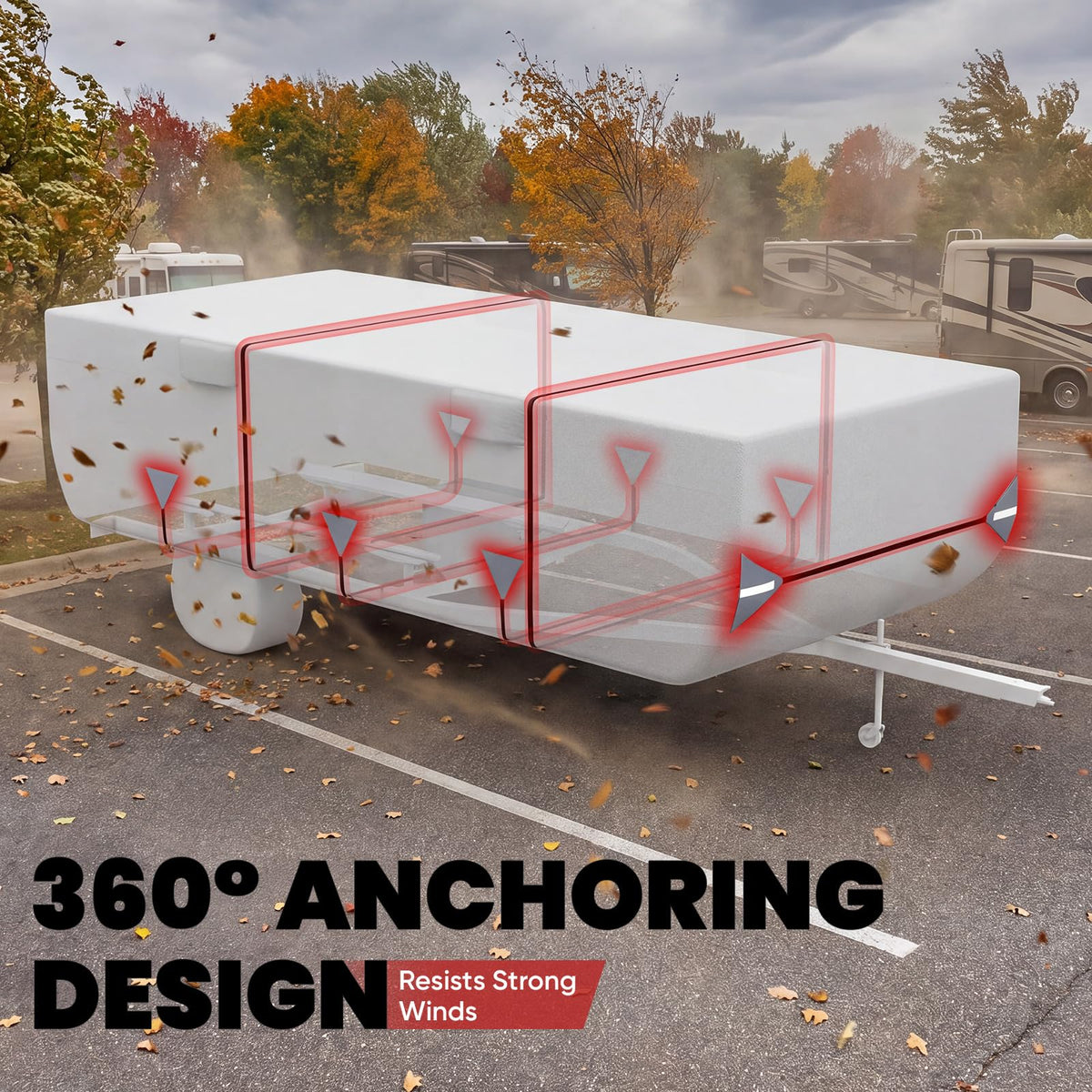 RV Cover Fits 14-16ft Pop Up Folding Campers D3542