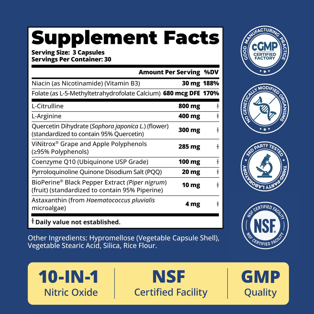 Nitric Oxide Supplements for Men 30-Day Supply T70153