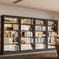 71" Black 5 Tier Metal Bookshelf with Adjustable Shelves F102