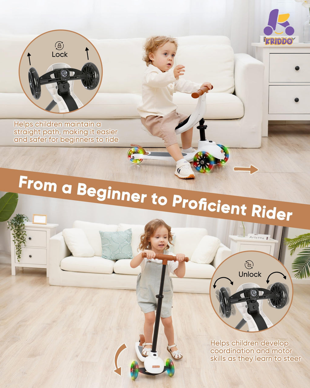 3-in-1 Toddler Scooter W98523
