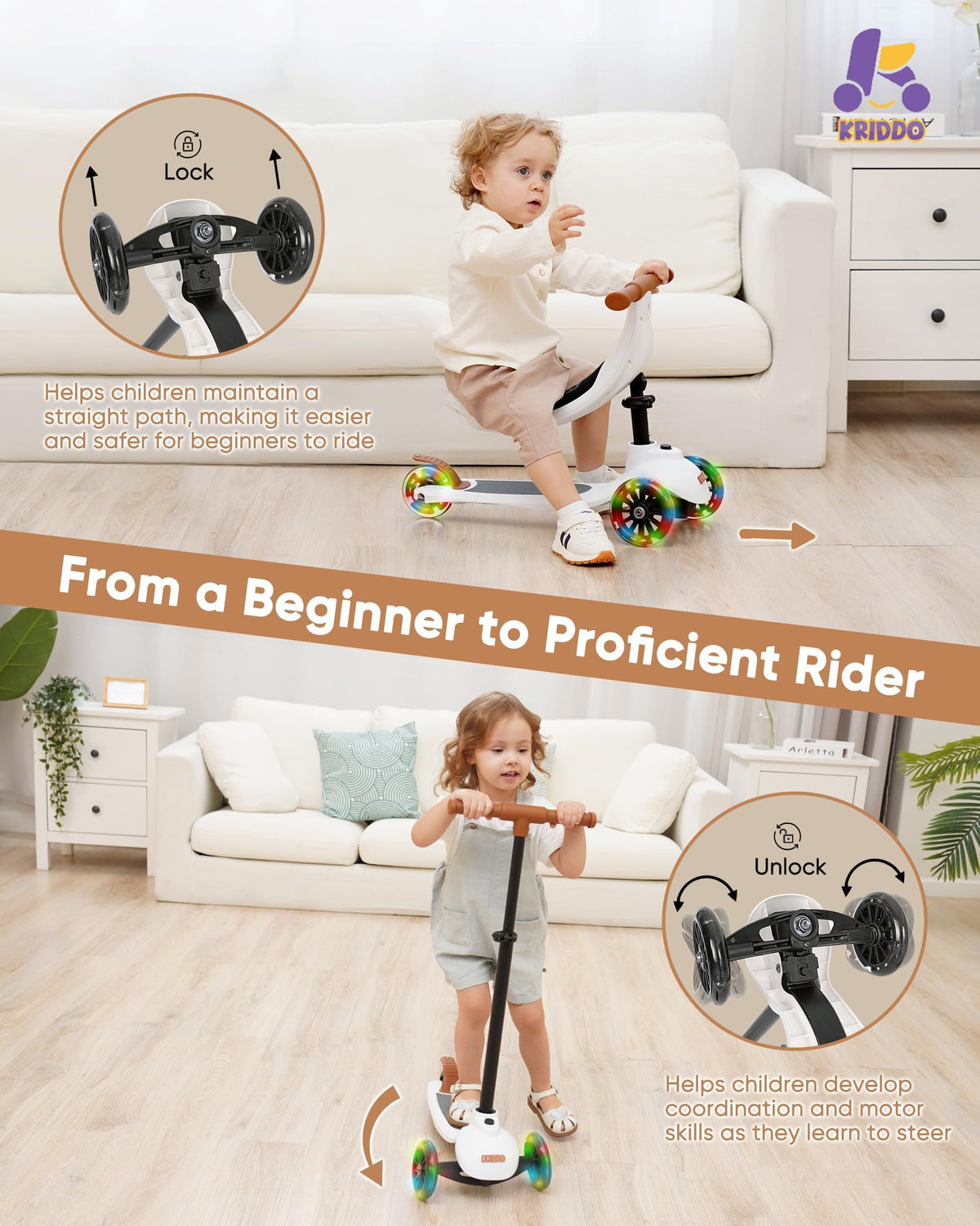 3-in-1 Toddler Scooter W98523