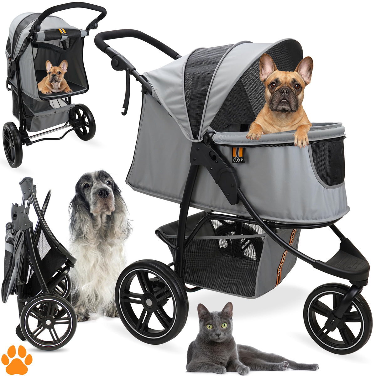 Dog & Pet Buggy, Holds up to 32 kg, Easy Fold E9084