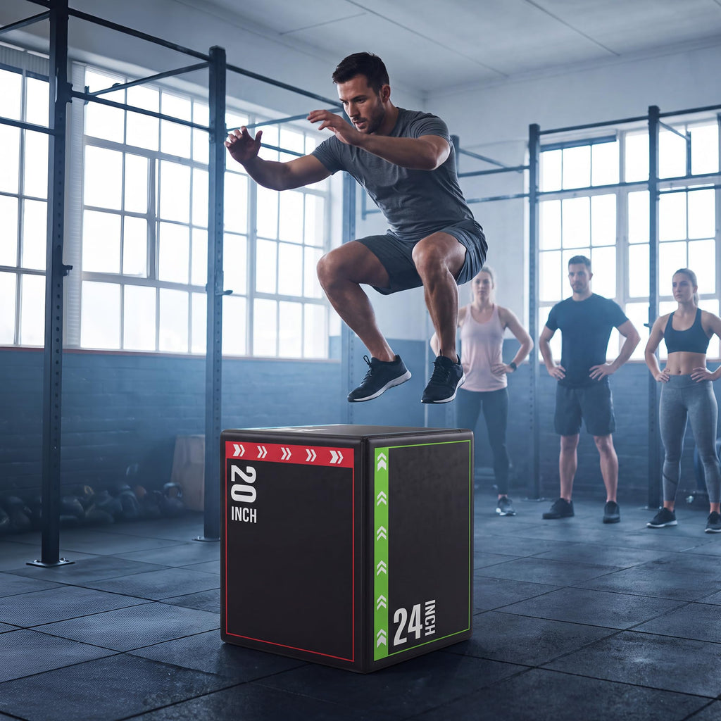 3 in 1 Plyometric Jump Box with Non-Slip Surface S48393